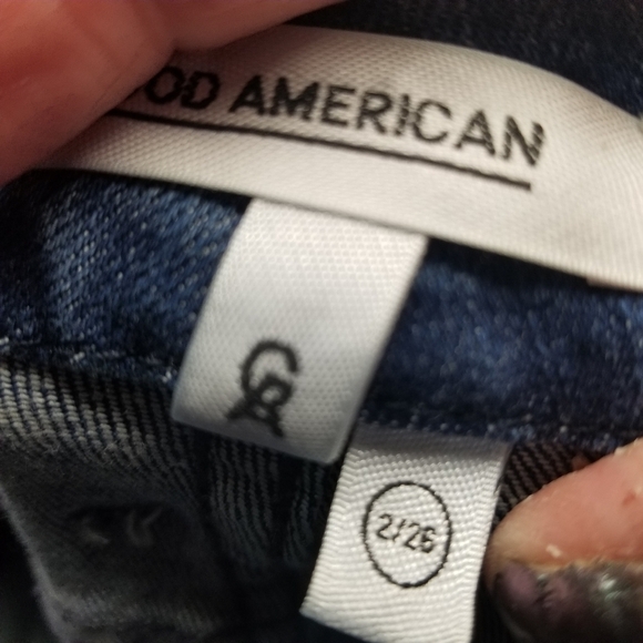 Good American Hi Rise ripped flare jeans - Picture 6 of 13